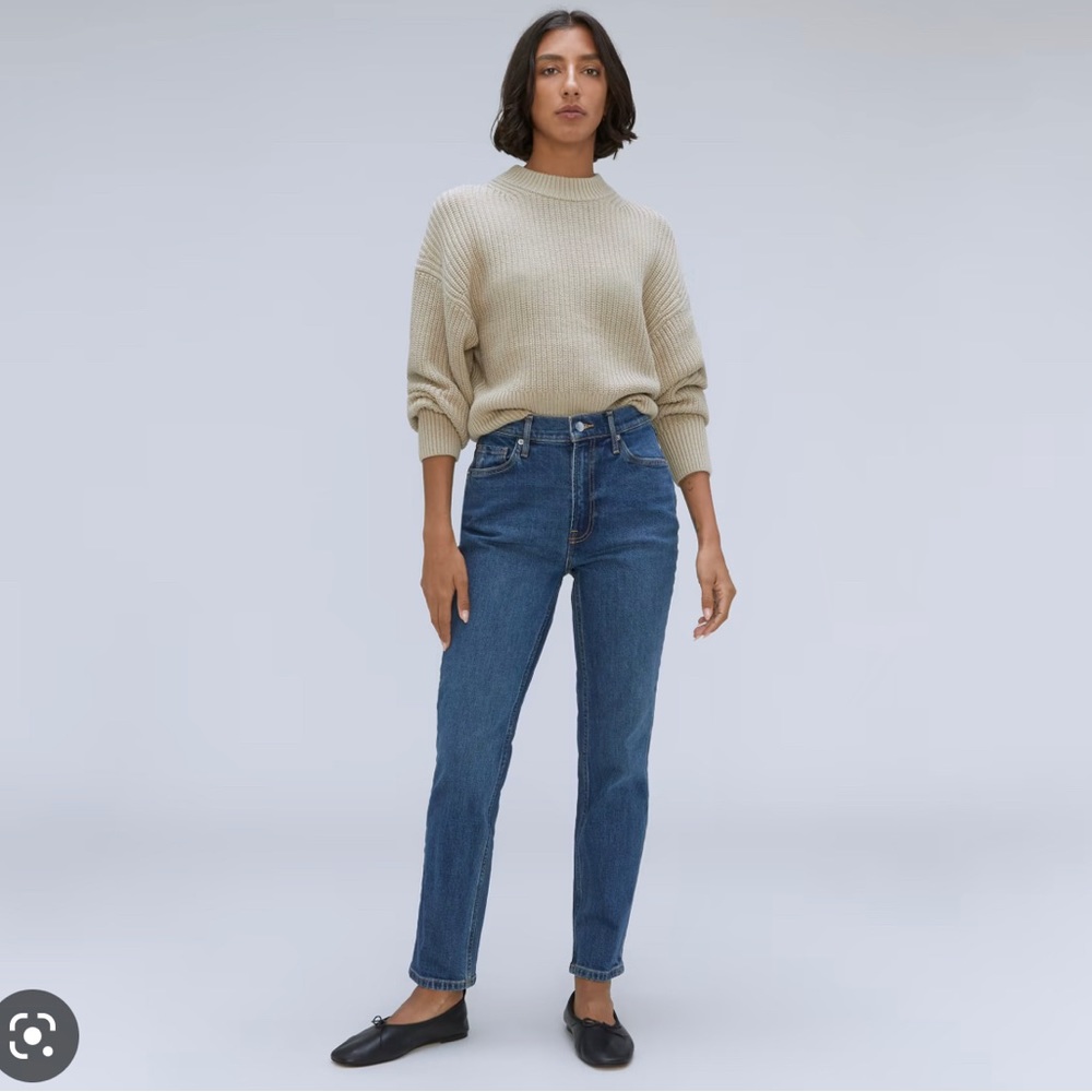 Everlane Ankle Straight Jeans Mid-Rise Medium Wash Women's Size 29
